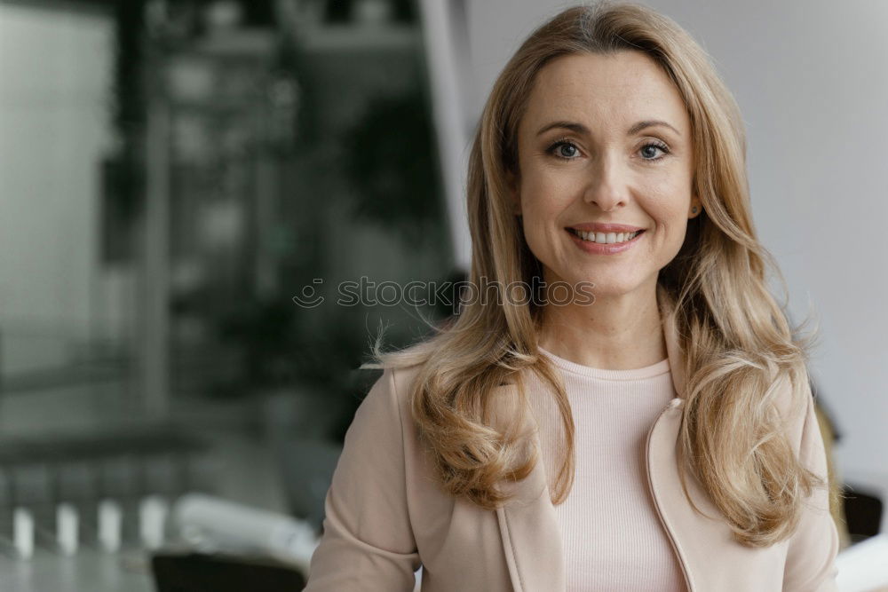 Similar – Image, Stock Photo Attractive trendy woman walking through an arcade
