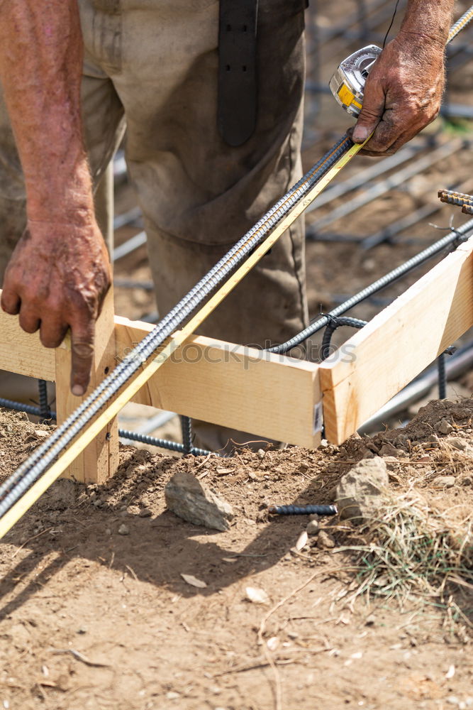 Similar – Image, Stock Photo Hammer in male hands on the construction site