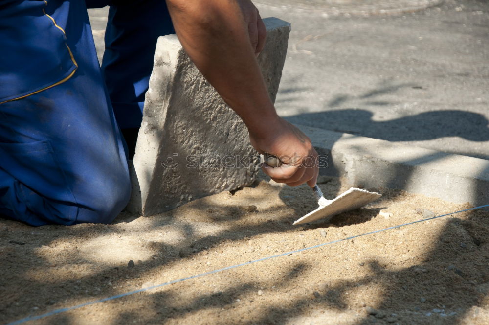 Similar – Image, Stock Photo grass pavers Craftsperson