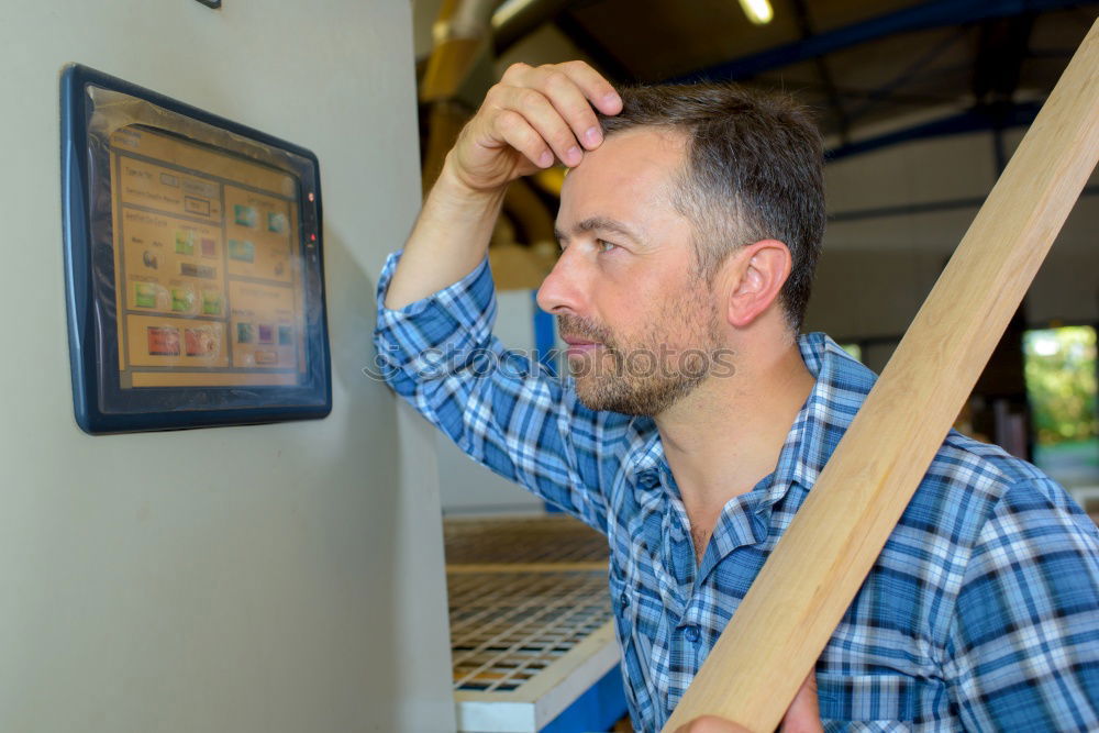 Similar – Image, Stock Photo Mechanic in his workshop taking tools