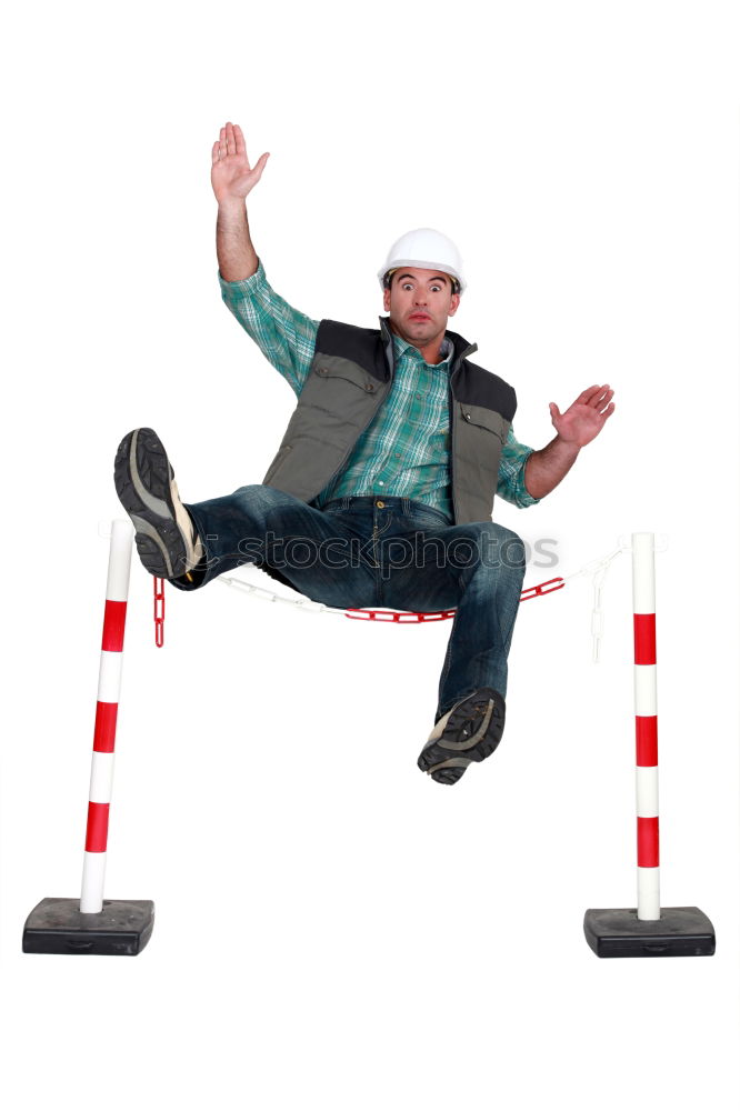 Similar – Bearded man sitting on dumpster