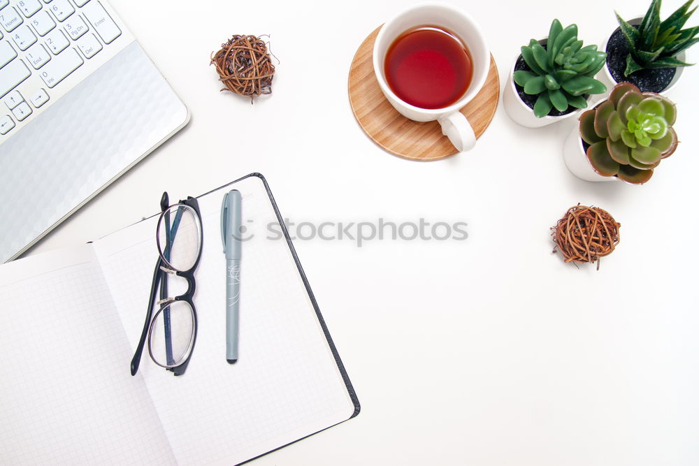 Similar – Image, Stock Photo Lunch break with salad at your desk