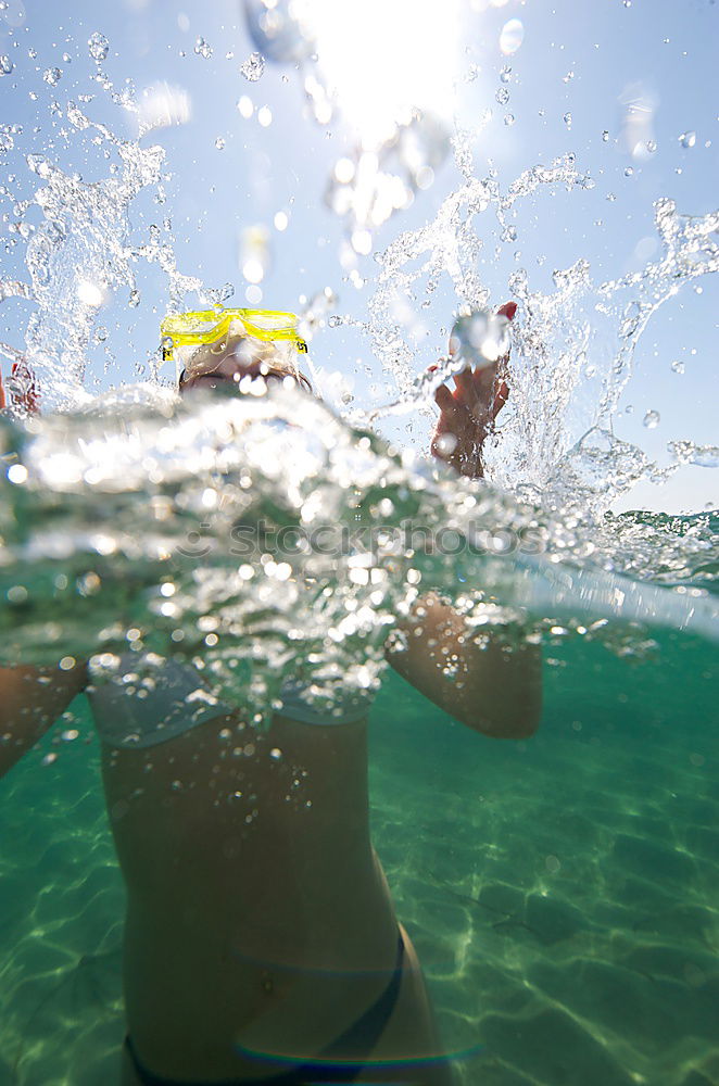 Similar – Image, Stock Photo The jump into the cold water