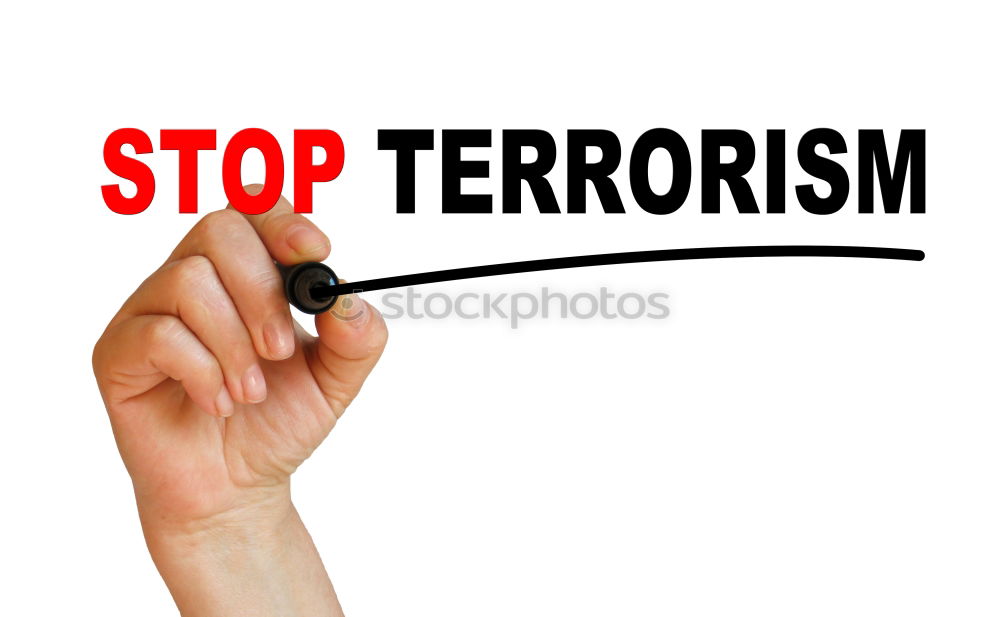 Similar – Image, Stock Photo Stop the terror!!!!! Sign