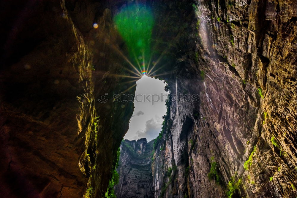 Similar – Image, Stock Photo Landscape with dry trees in water among the greenery against limestone mountain in Trang An, Vietnam