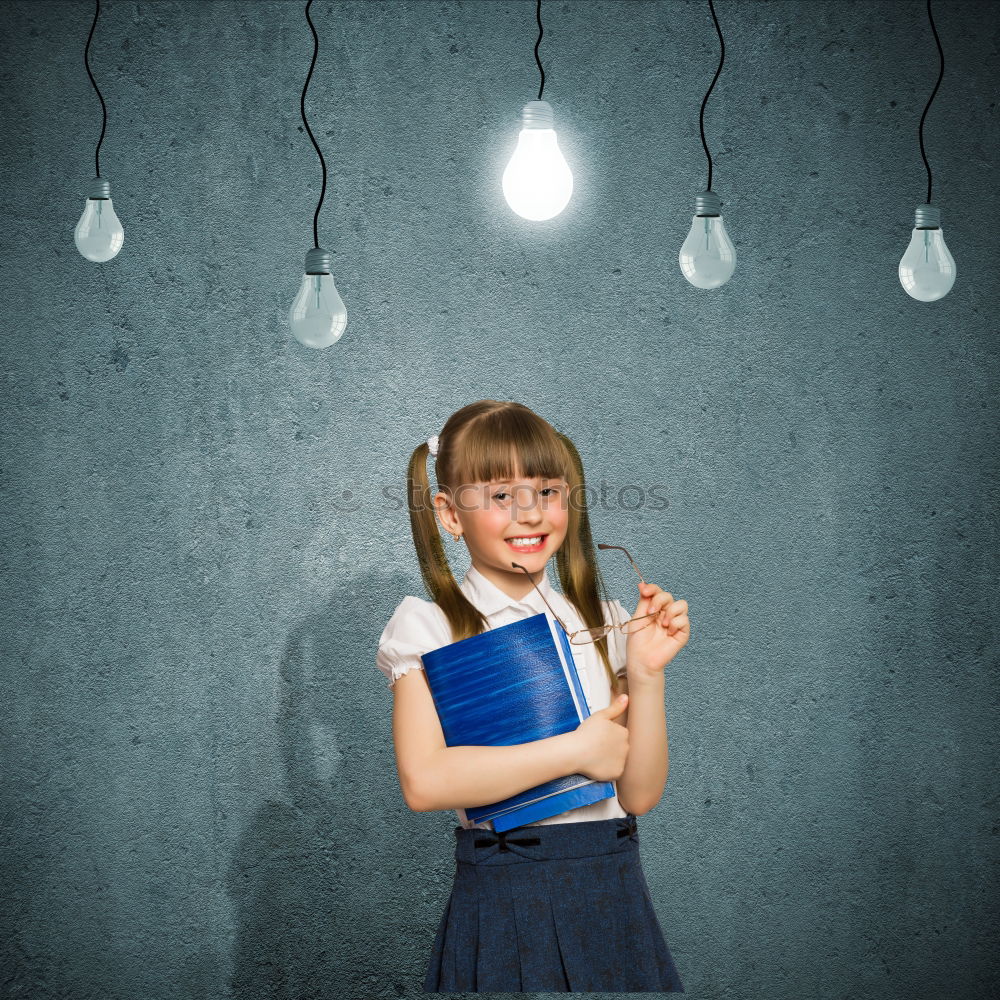 Similar – Image, Stock Photo Pupil posing in classroom