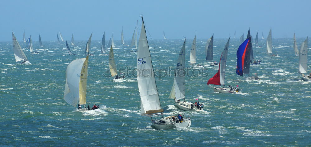 Hart im Wind Surfer Meer