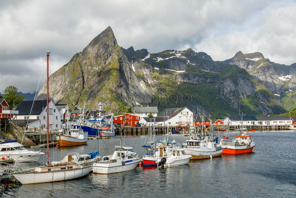 Similar – Image, Stock Photo Boats in Å Watercraft