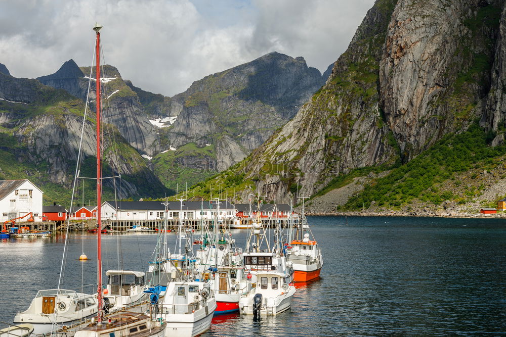 Similar – Image, Stock Photo Boats in Å Watercraft