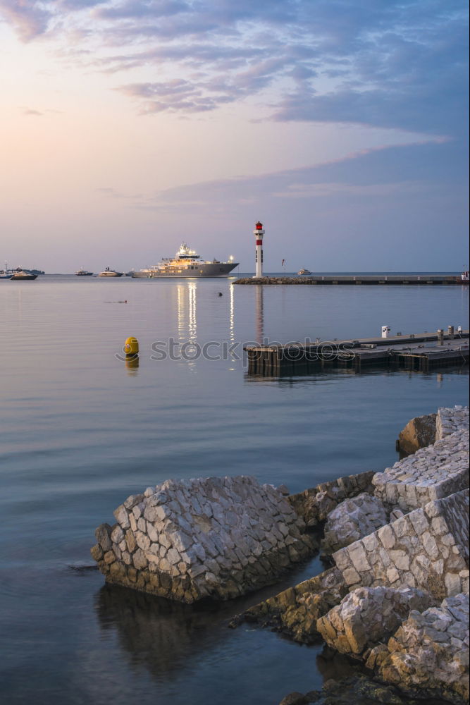Similar – Image, Stock Photo Mole and ship in Warnemünde