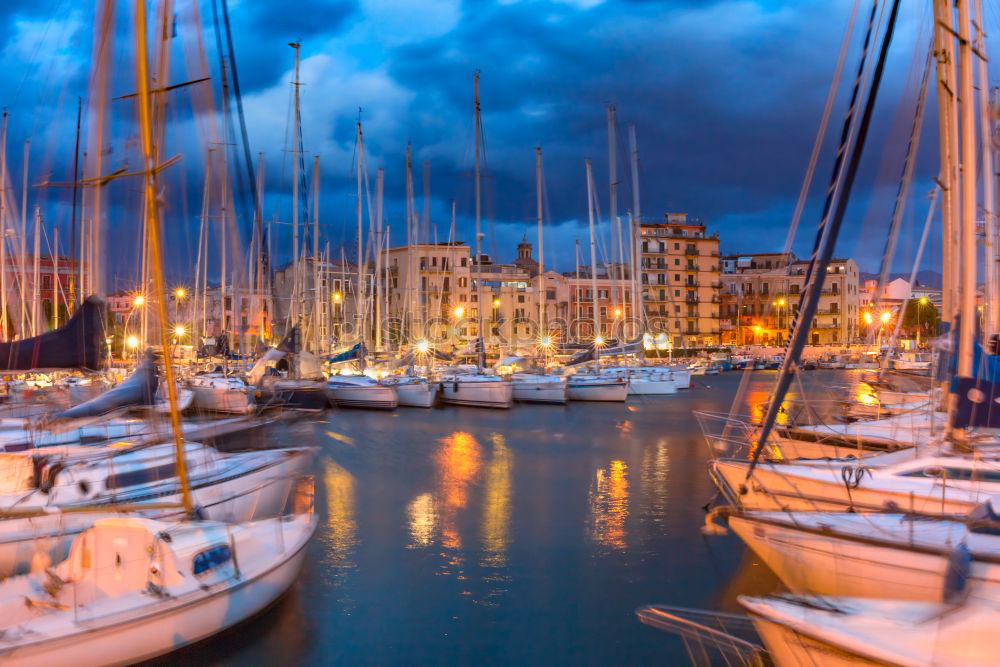 Similar – Image, Stock Photo Yachts in the cannes bay at night.