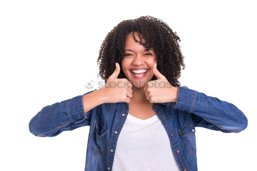 Similar – Ethnic woman making faces