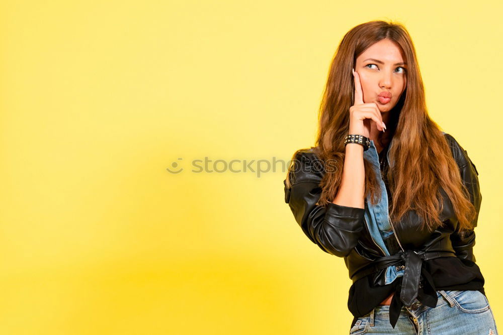 Similar – Image, Stock Photo Pretty redhead woman touching face