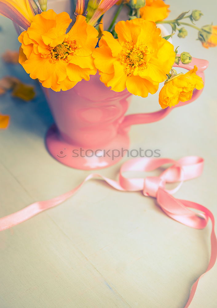 Similar – Image, Stock Photo Old watering can with garden flowers and garden tools