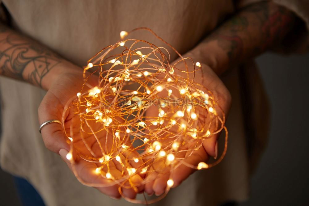 Similar – Image, Stock Photo Children’s hands holding straw stars