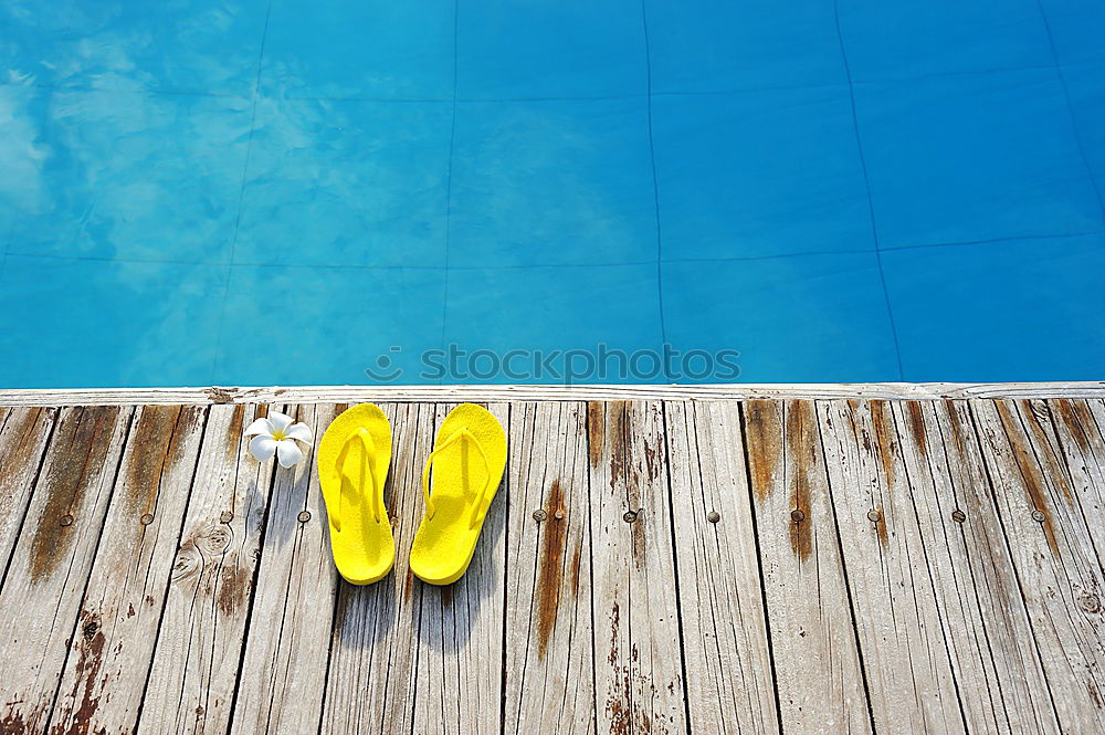 Similar – Man feet in the pool water