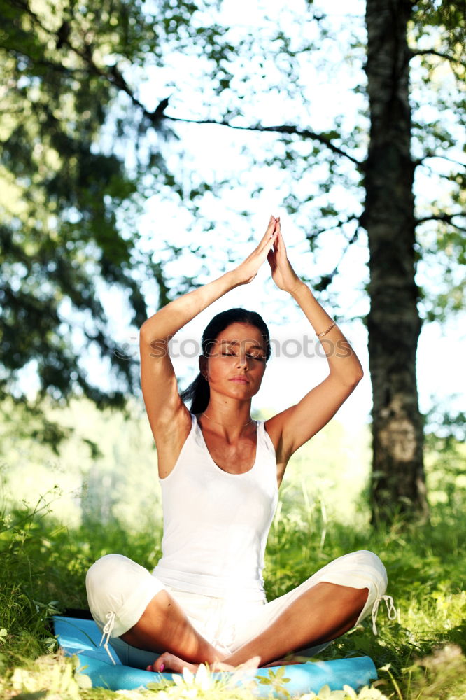 Similar – Woman Meditating And Practicing Yoga, Padmasana.