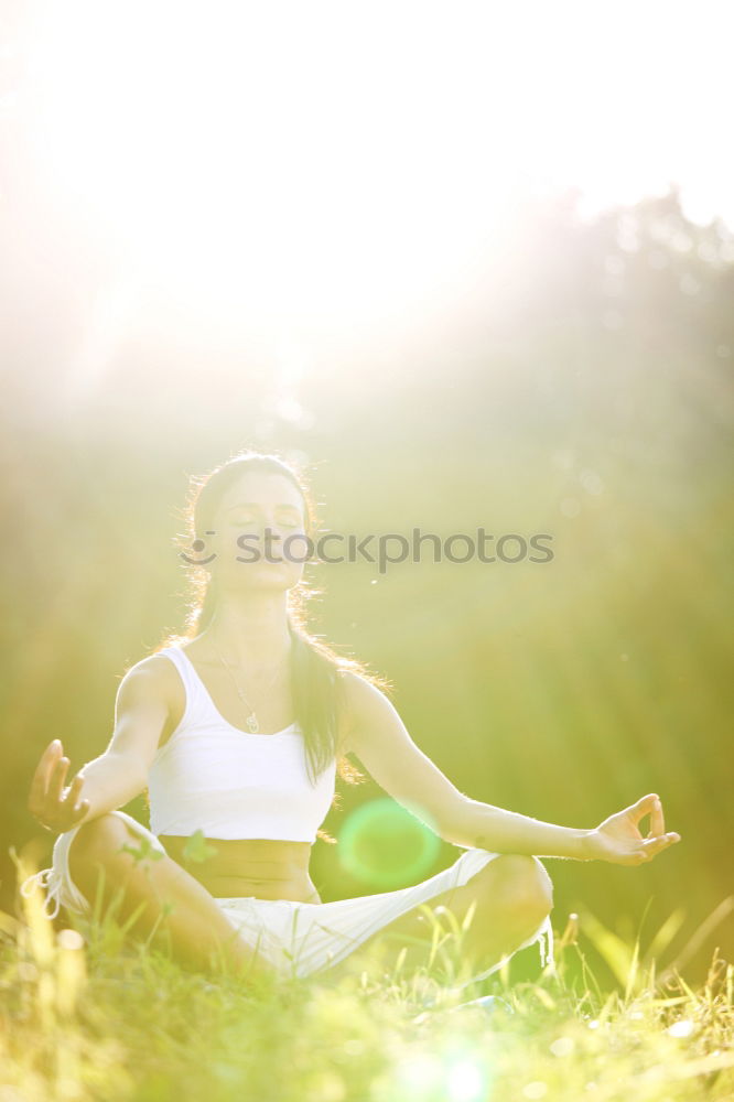 Similar – Woman Meditating And Practicing Yoga, Padmasana.