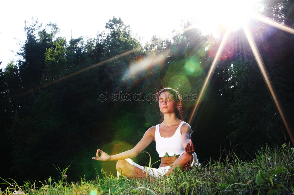 Similar – Image, Stock Photo Yoga in the forest