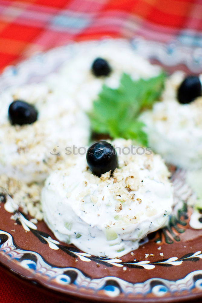Similar – Image, Stock Photo Crispbread with cream cheese and radishes