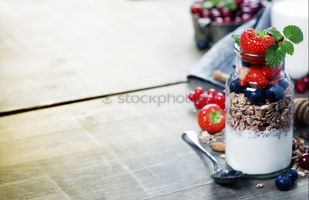 Similar – Image, Stock Photo Ice cubes and berries in bowl on the garden table