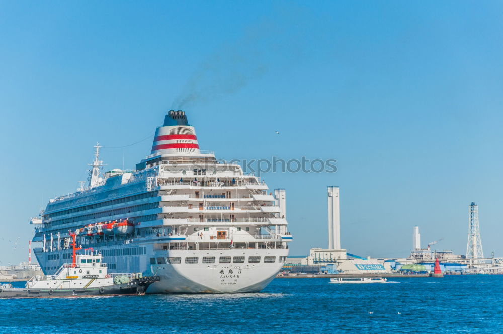 Similar – Big white cruise ship. Synny day.