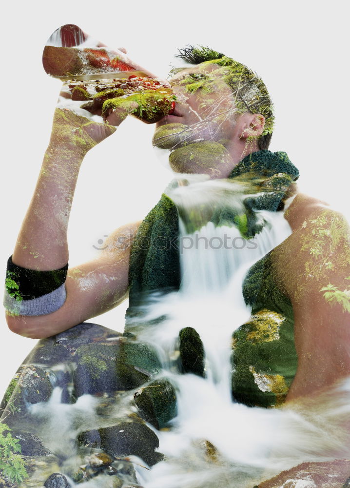 Similar – Image, Stock Photo Turned upside down picture: yoga teacher portrait. Red hair man with a red beard showing headstand.