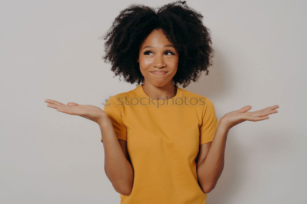 Similar – Ethnic woman making faces