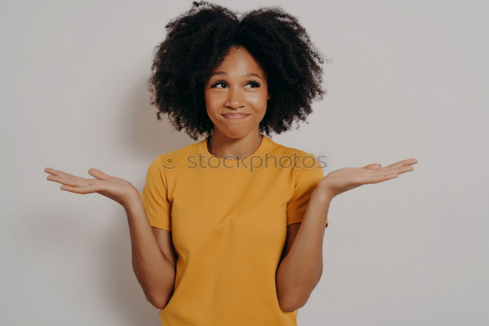 Ethnic woman making faces