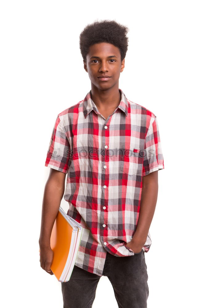 Similar – Image, Stock Photo Young black man eating an apple walking down the street.