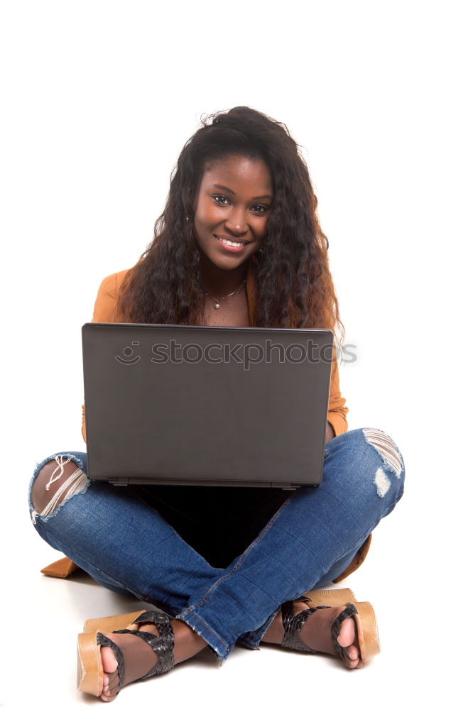 Similar – Image, Stock Photo Young student woman using her laptop