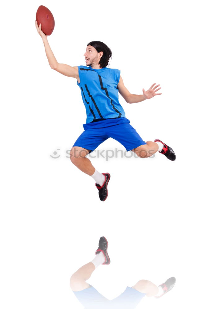 Similar – Image, Stock Photo Female basketball player stretching on sports ground