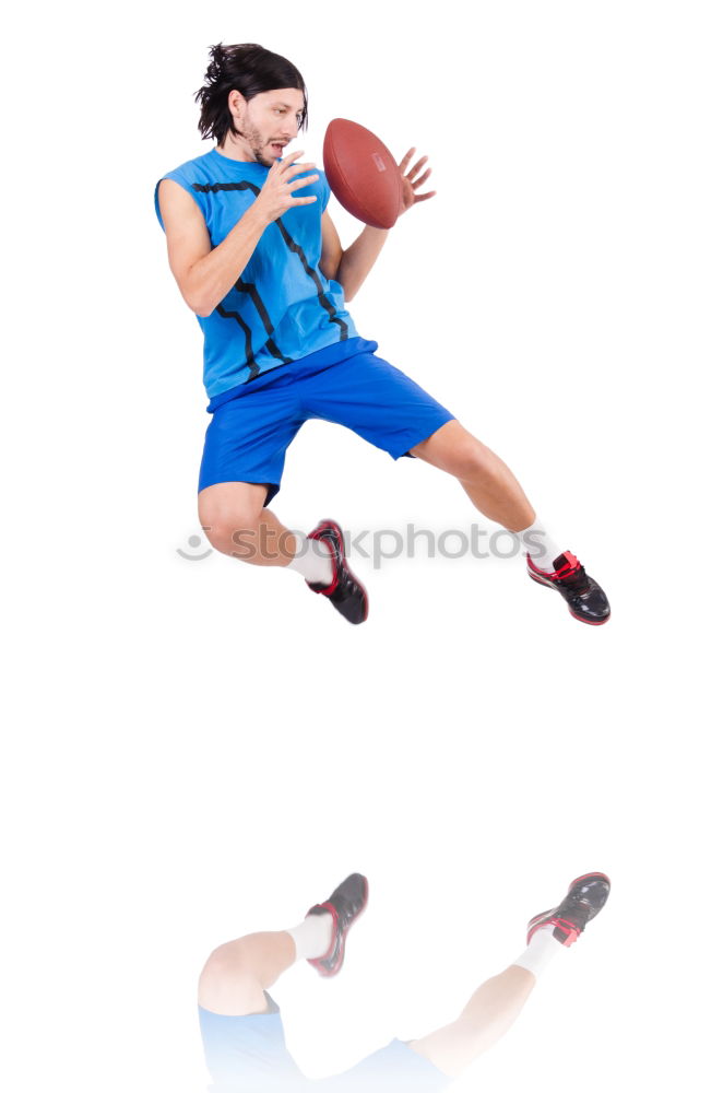 Similar – Image, Stock Photo Female basketball player stretching on sports ground