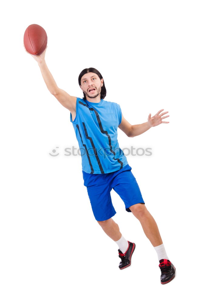 Similar – Teenage playing basketball on an outdoors court