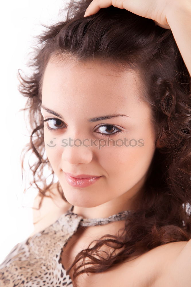 Similar – A young girl sits thoughtfully in a pink shopping trolley amidst pink goods