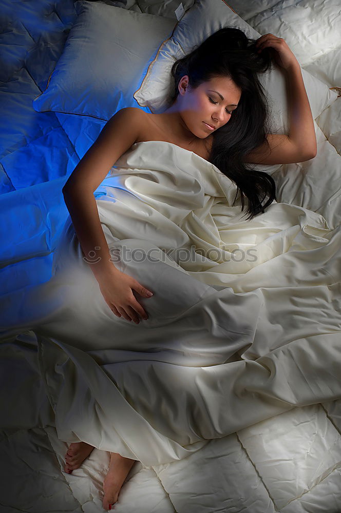 Similar – Image, Stock Photo Blonde woman lying in bed