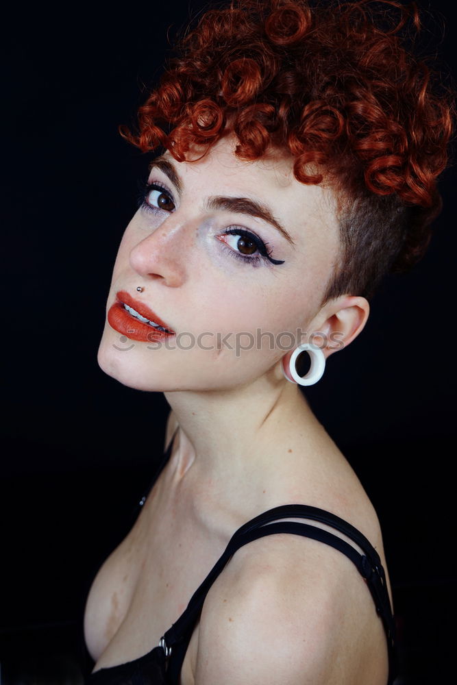 Similar – Image, Stock Photo redhead woman with amulet