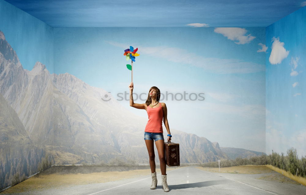 Similar – Image, Stock Photo Beautiful young playing with her dog.