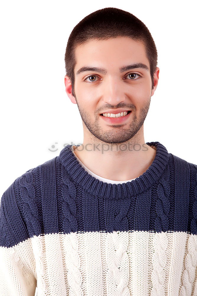 Similar – young man with modern hairstyle