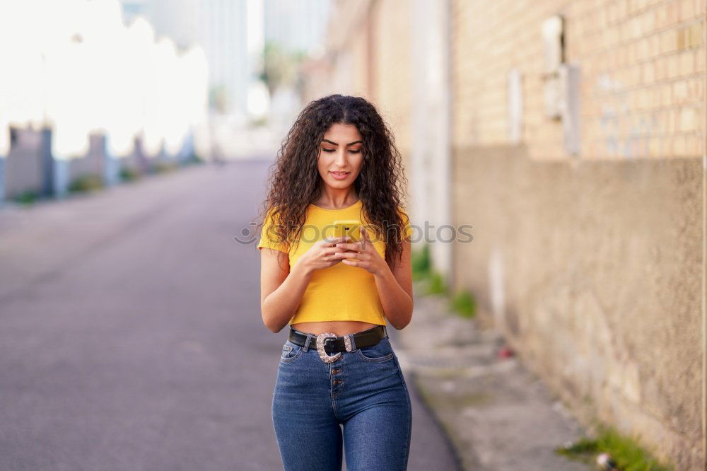 Similar – Image, Stock Photo Young Arab woman looking at her digital tablet