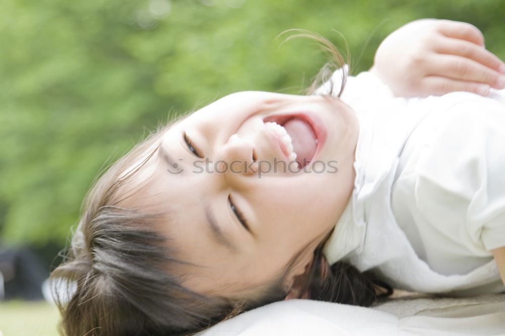 Similar – Image, Stock Photo Playful mother and daughter