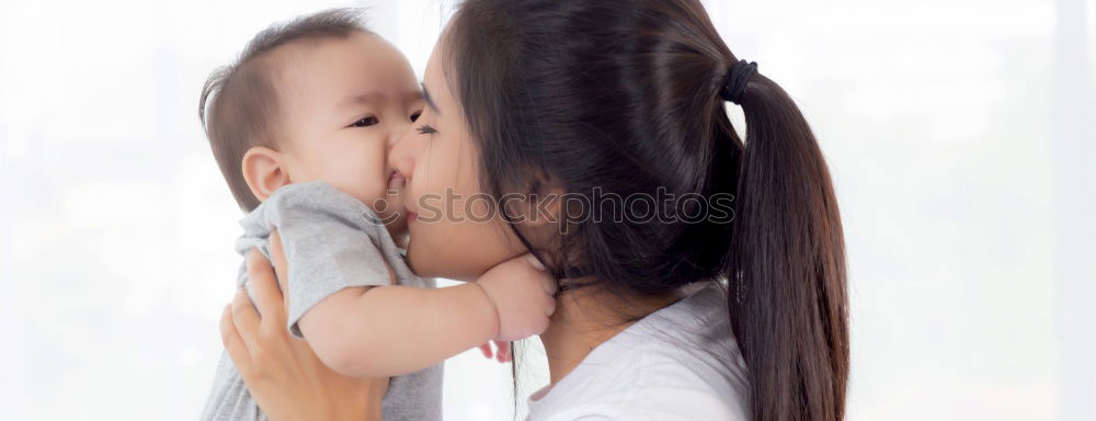 Similar – Image, Stock Photo Brother and sister in great hug in lifestyle image