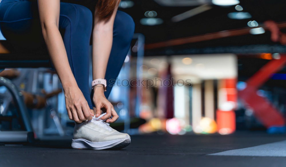 Similar – Image, Stock Photo Fit caucasian Girl picking up heavy barbell