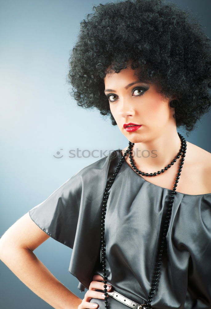 Similar – Image, Stock Photo Curly woman holding hair