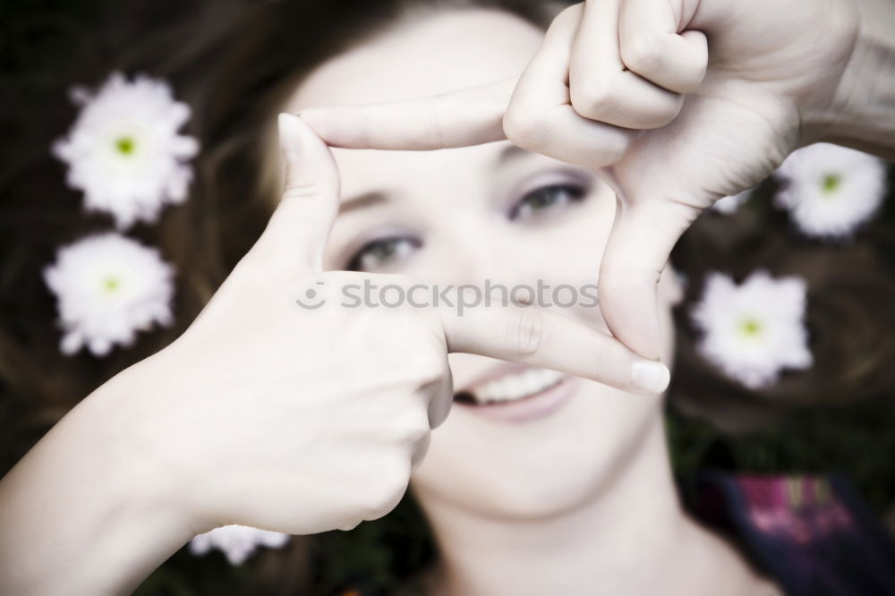 Similar – Image, Stock Photo girl with creative makeup on her face