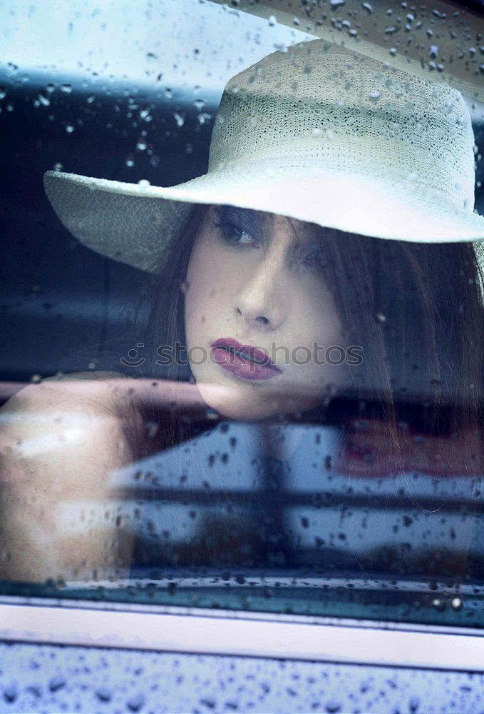 Similar – young woman in a car