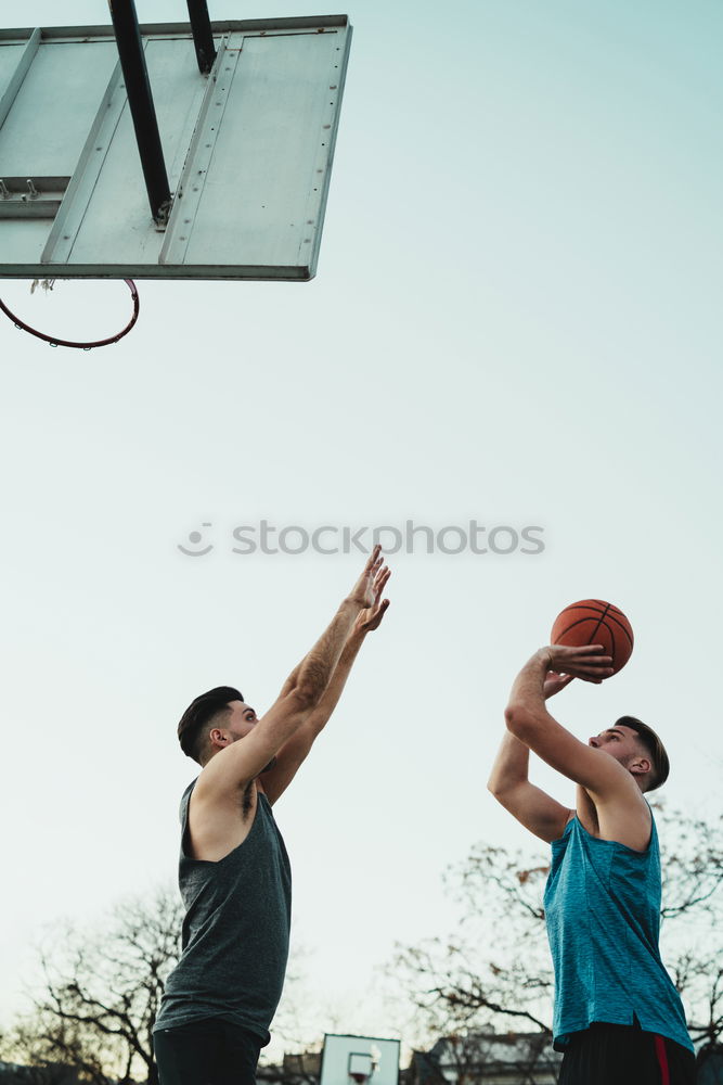 Similar – Image, Stock Photo Basket ball and player on background