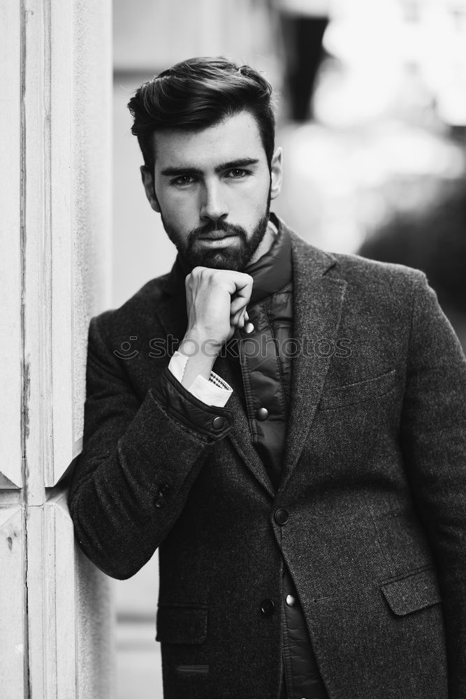 Image, Stock Photo Young bearded man wearing british elegant suit