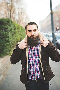 Similar – Stylish man chewing a gum