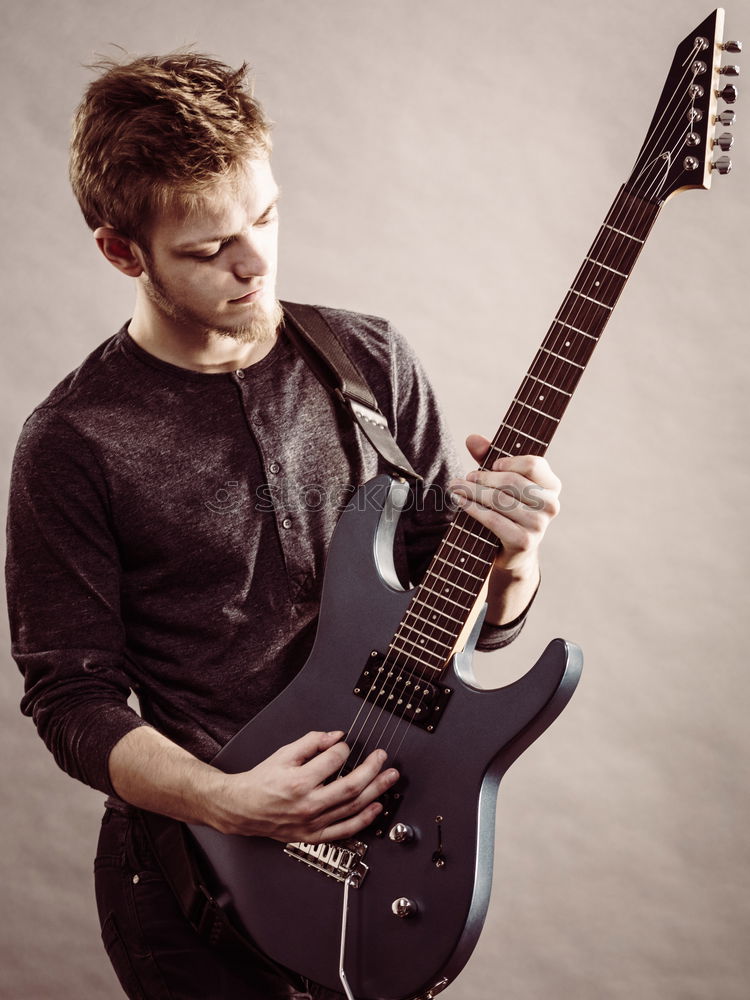 Similar – Image, Stock Photo outdoor photo session with a bass player and his instruments